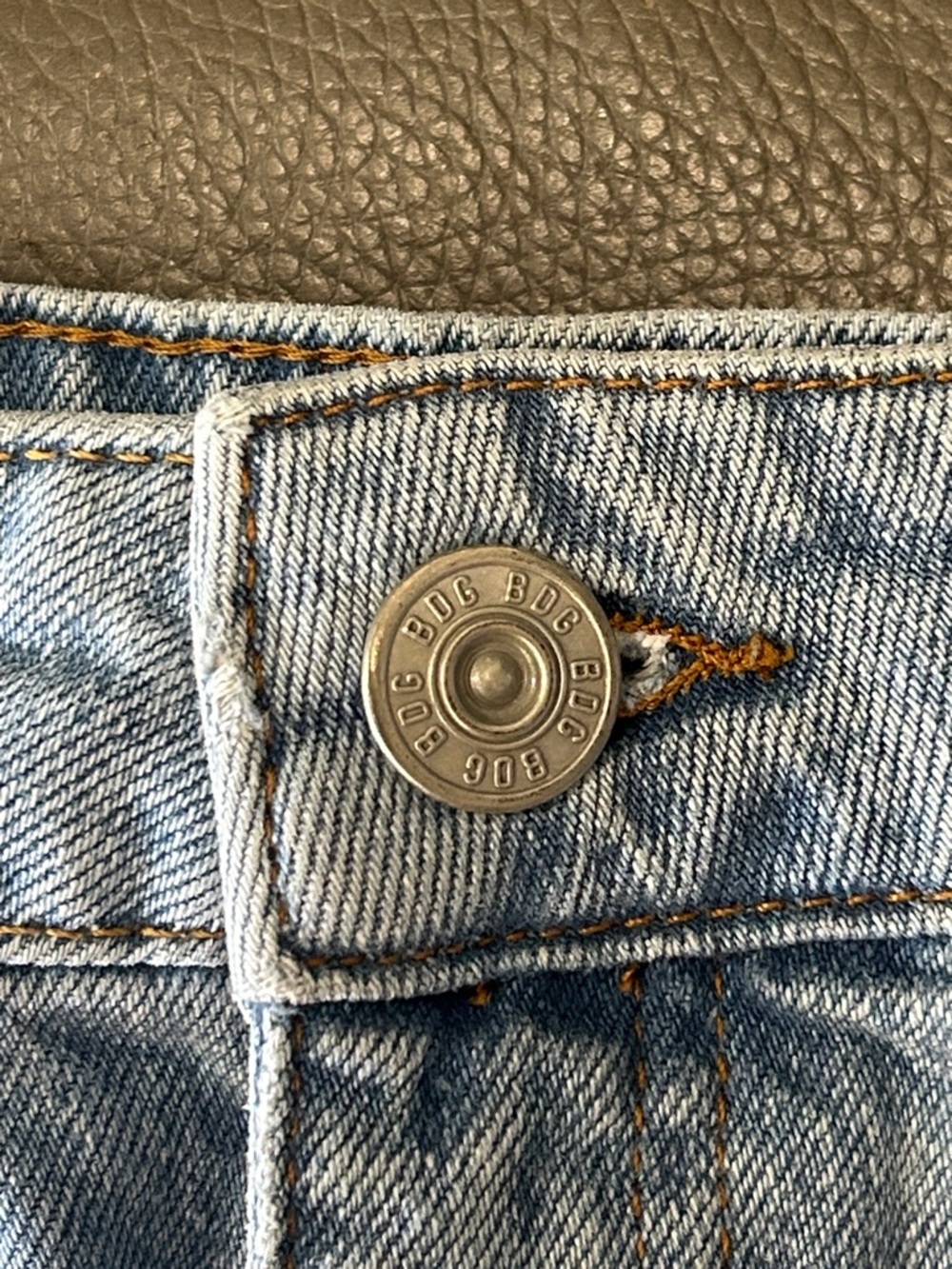 BDG Urban Outfitters Light Wash Denim Mini Skirt - Light Blue size M 28” waist - Picture 5 of 7